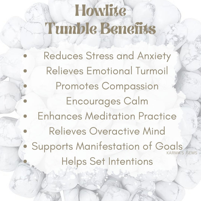 1 PIECE 15 TO 25 MM HOWLITE  POLISH TUMBLED STONE