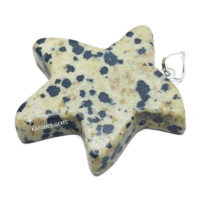DALMATIAN JASPER STAR PENDANT