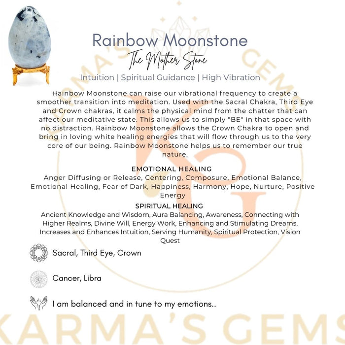 POLISHED RAINBOW MOONSTONE POCKET EGG