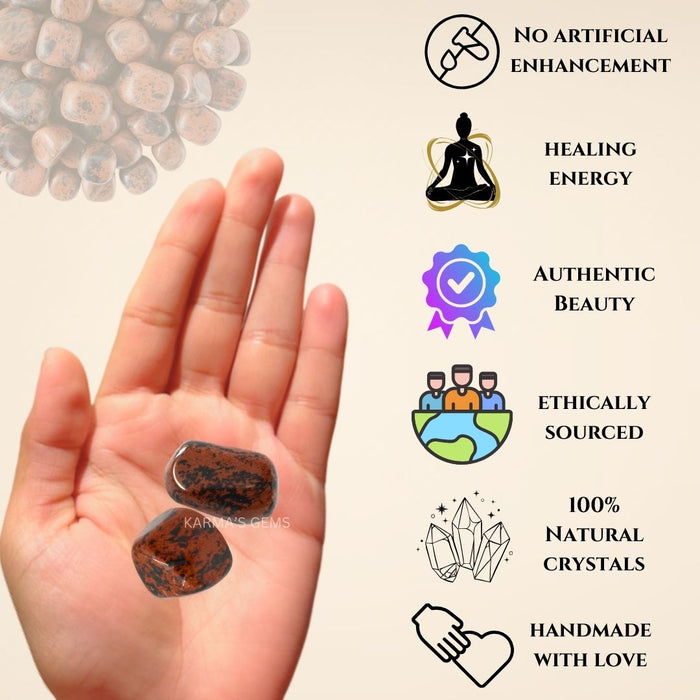 1 PIECE 15 TO 25 MM MAHOGANY OBSIDIAN  POLISH TUMBLED STONE