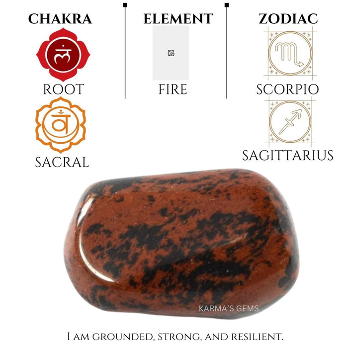 1 PIECE 15 TO 25 MM MAHOGANY OBSIDIAN  POLISH TUMBLED STONE