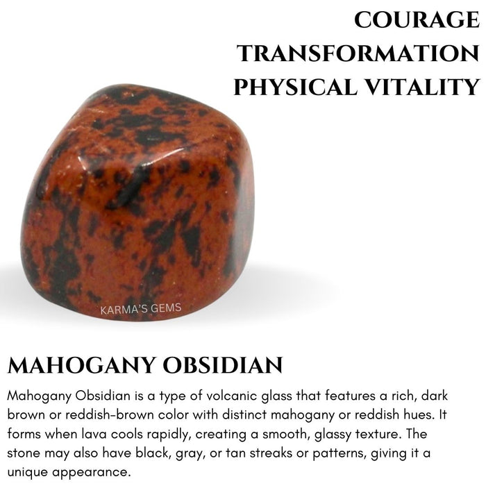 1 PIECE 15 TO 25 MM MAHOGANY OBSIDIAN  POLISH TUMBLED STONE