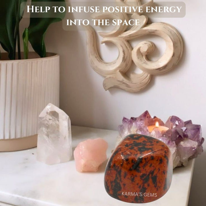 1 PIECE 15 TO 25 MM MAHOGANY OBSIDIAN  POLISH TUMBLED STONE