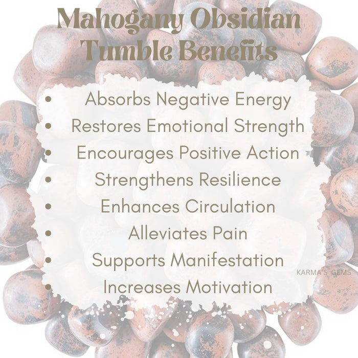 1 PIECE 15 TO 25 MM MAHOGANY OBSIDIAN  POLISH TUMBLED STONE