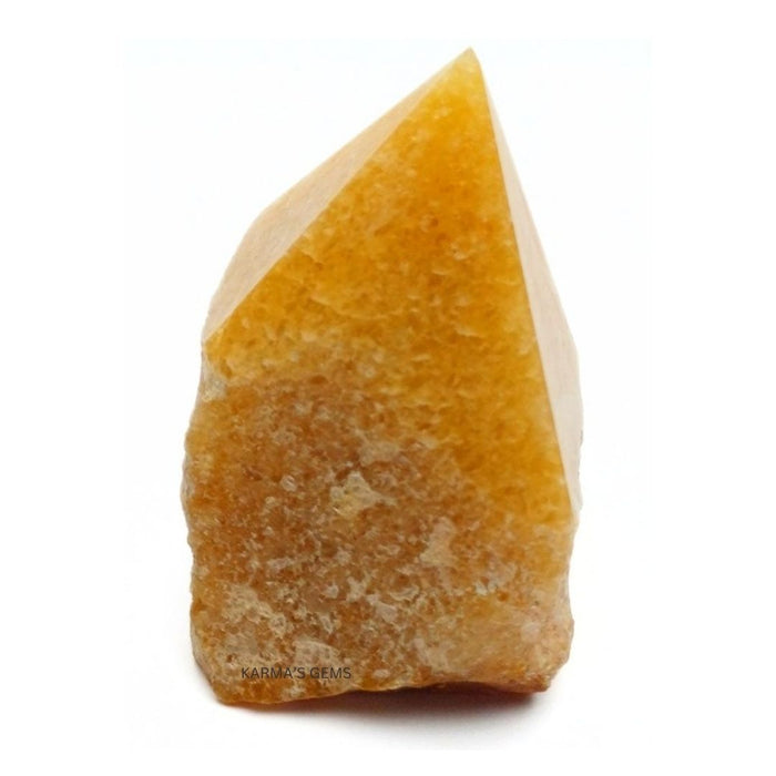 YELLOW AVENTURINE STONE CUT BASE POLISH POINT