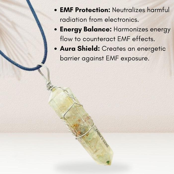 DOUBLE TERMINATED GREEN AVENTURINE WRAPPED PENDANT