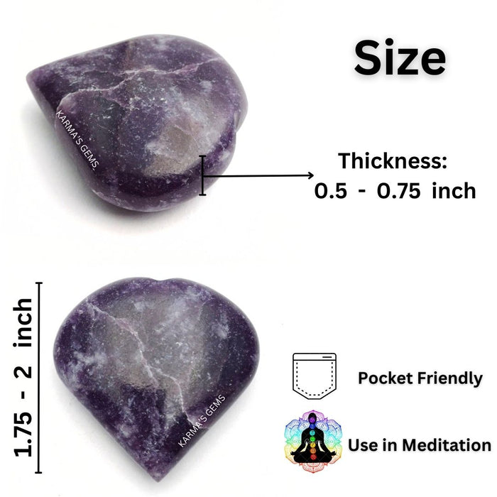 2" LEPIDOLITE PUFFY HEART