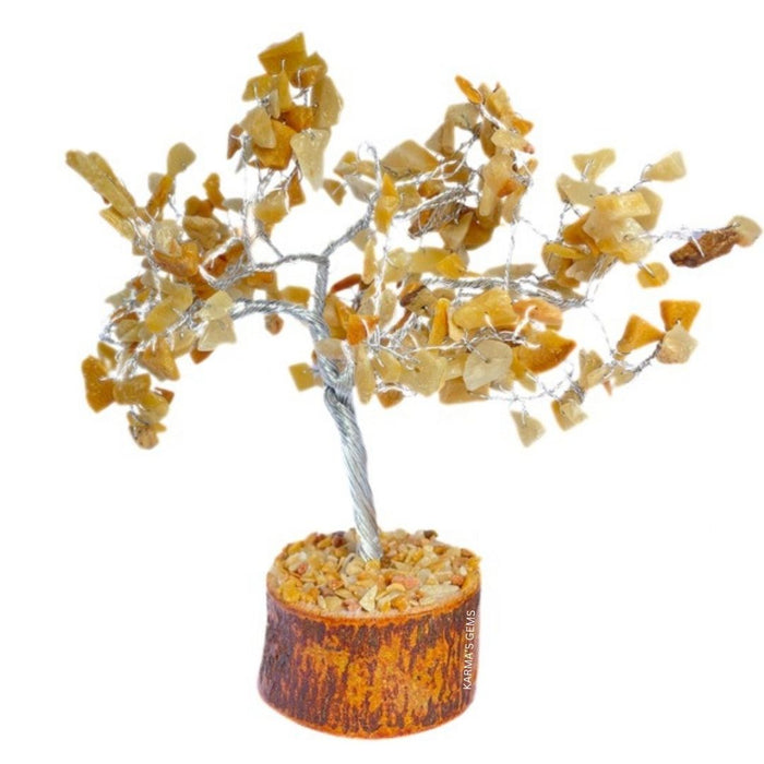 300 BEADS YELLOW AVENTURINE STONE WIRE TREE