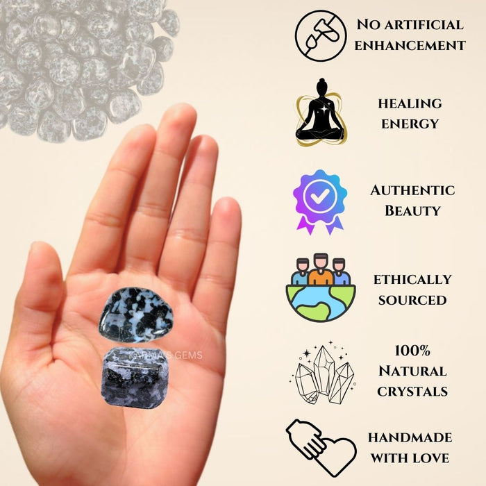 1 PIECE 15 TO 25 MM INDIGO GABBRO  POLISH TUMBLED STONE