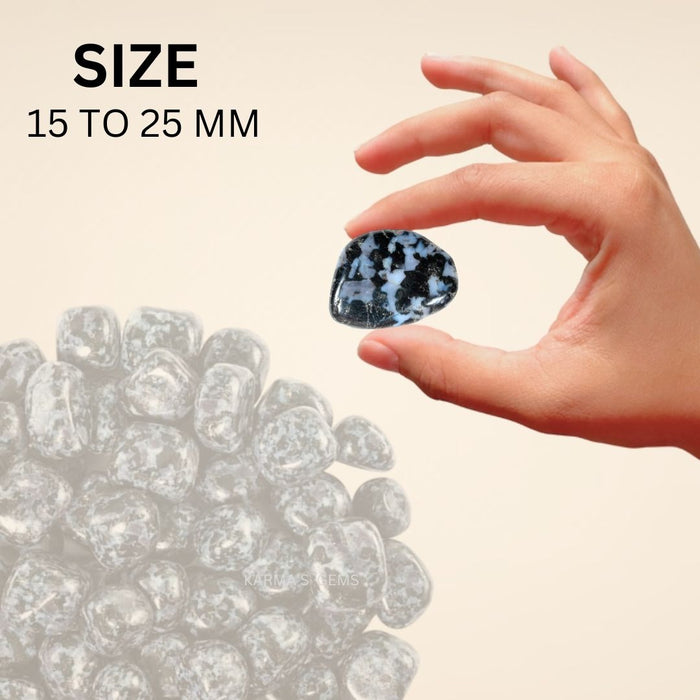 1 PIECE 15 TO 25 MM INDIGO GABBRO  POLISH TUMBLED STONE