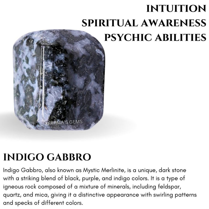 1 PIECE 15 TO 25 MM INDIGO GABBRO  POLISH TUMBLED STONE