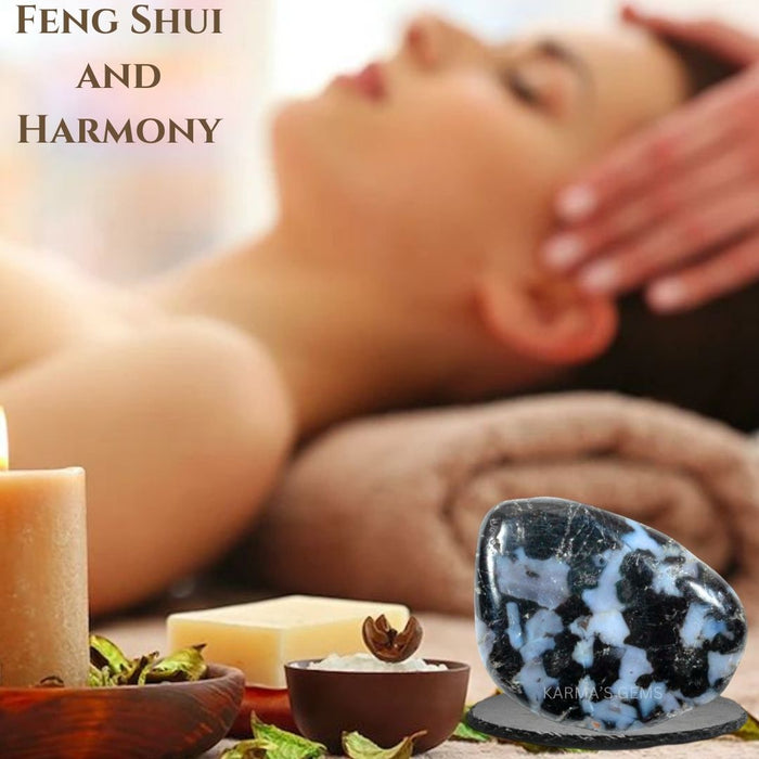 1 PIECE 15 TO 25 MM INDIGO GABBRO  POLISH TUMBLED STONE