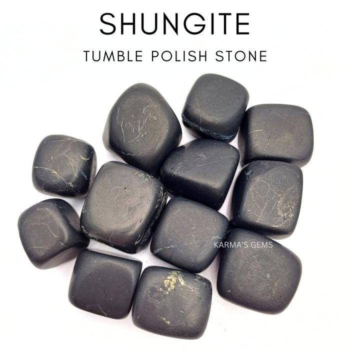 1 PIECE 25 TO 35 MM SHUNGITE TUMBLED STONE