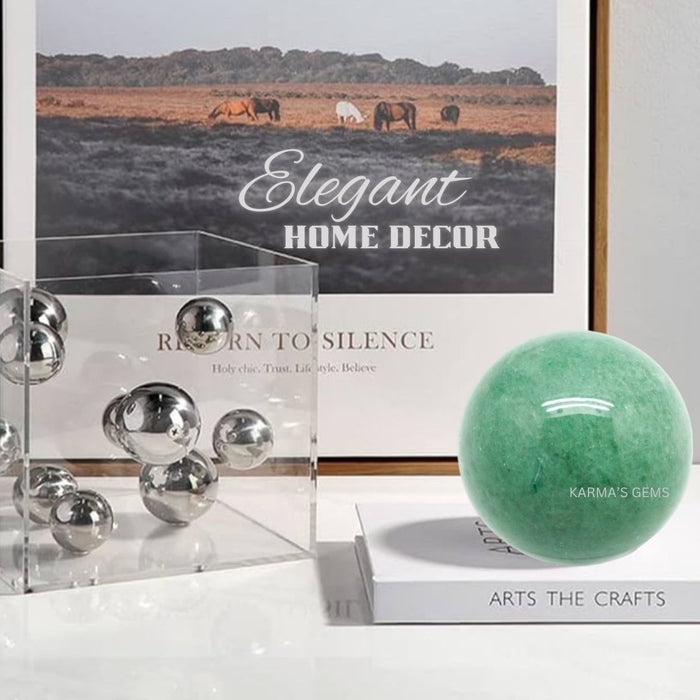 50 TO 55 MM GREEN AVENTURINE SPHERE