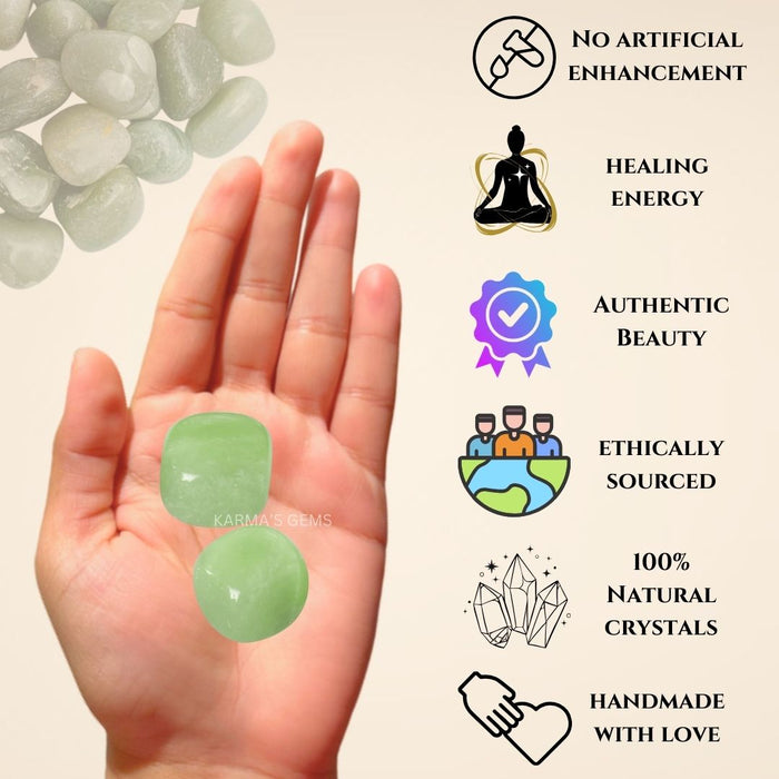 1 PIECE 15 TO 25 MM GREEN AVENTURINE POLISH TUMBLED STONE