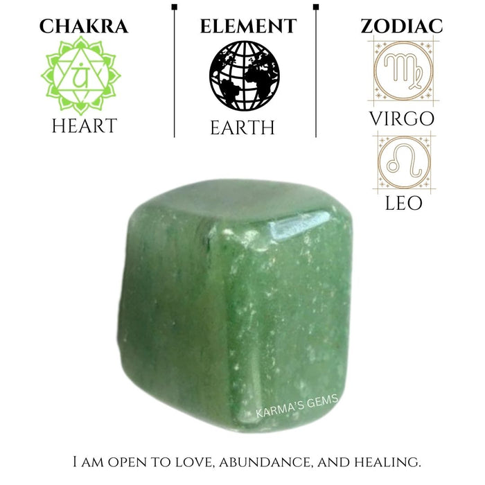 1 PIECE 15 TO 25 MM GREEN AVENTURINE POLISH TUMBLED STONE