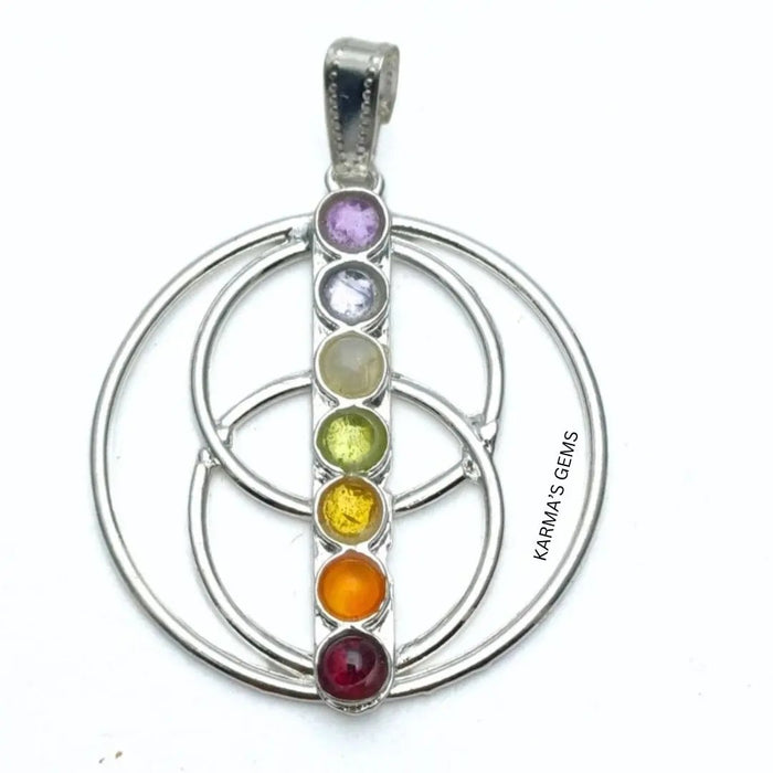 SEVEN CHAKRA STONE PENDANT Karmas Gems