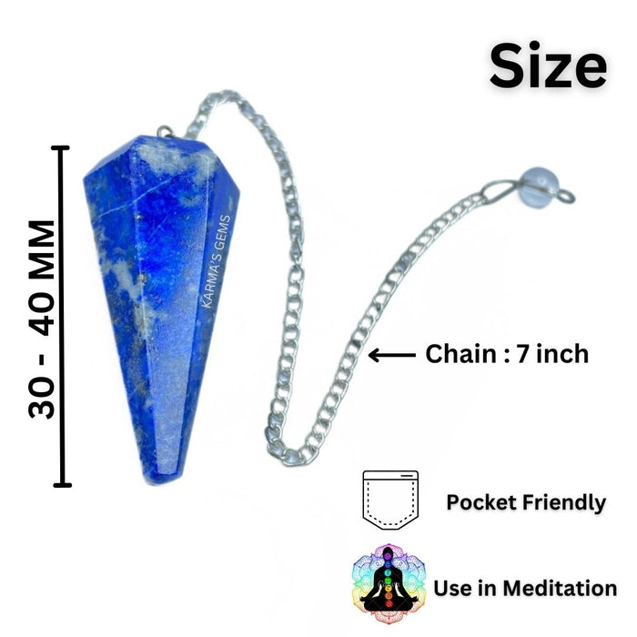 LAPIS LAZULI STONE DOWSING PENDULUM