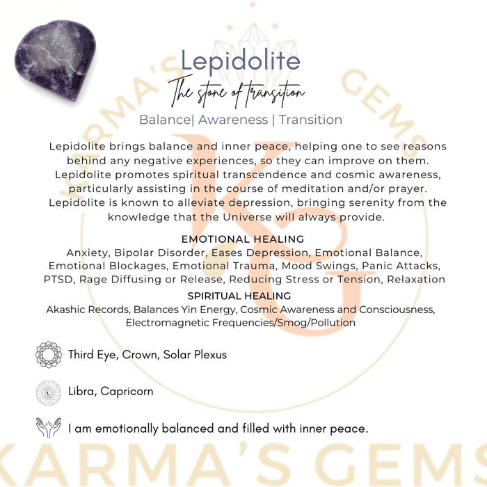 2" LEPIDOLITE PUFFY HEART