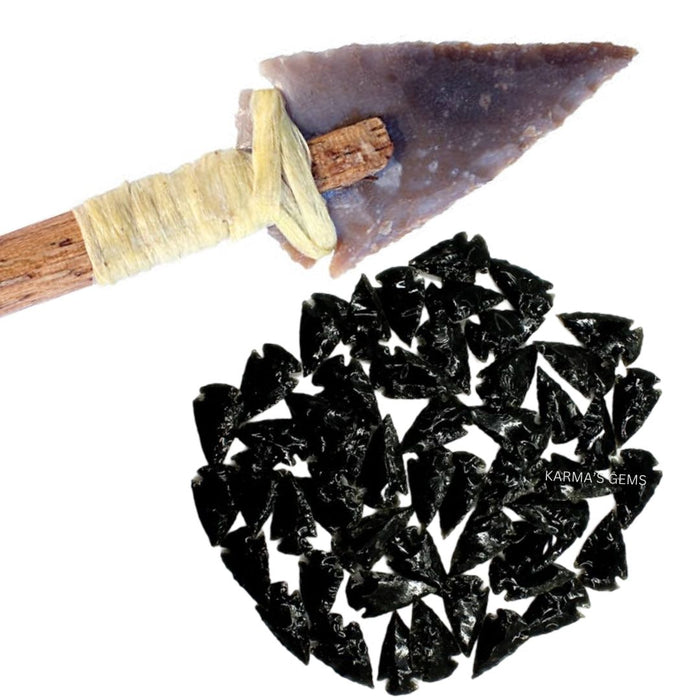 1" TO 1.5" BLACK OBSIDIAN ARROWHEAD