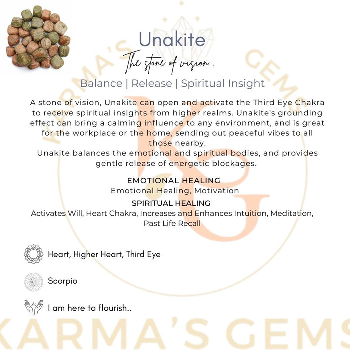 15 TO 25 MM UNAKITE POLISH TUMBLED STONE