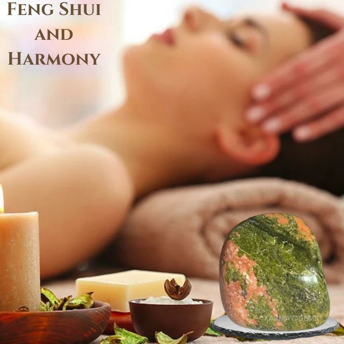 1 PIECE 15 TO 25 MM UNAKITE POLISH TUMBLED STONE