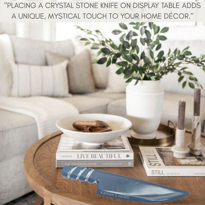 BLACK OBSIDIAN CRYSTAL KNIFE