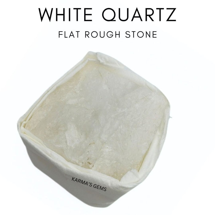 1 PIECE FLAT WRAPPED WHITE QUARTZ  ROUGH STONE