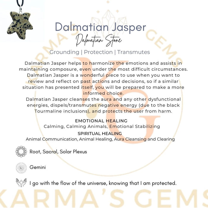 DALMATIAN JASPER STAR PENDANT