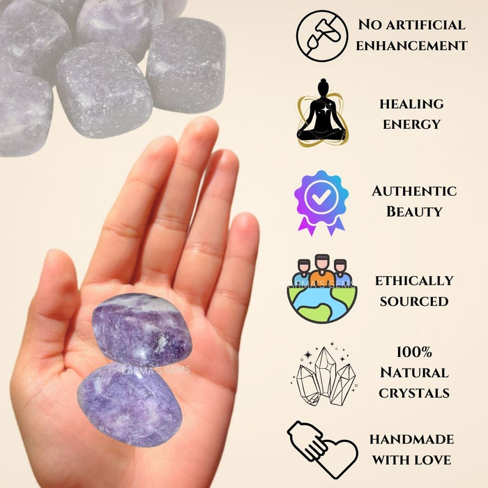 25 TO 35 MM LEPIDOLITE TUMBLED STONE