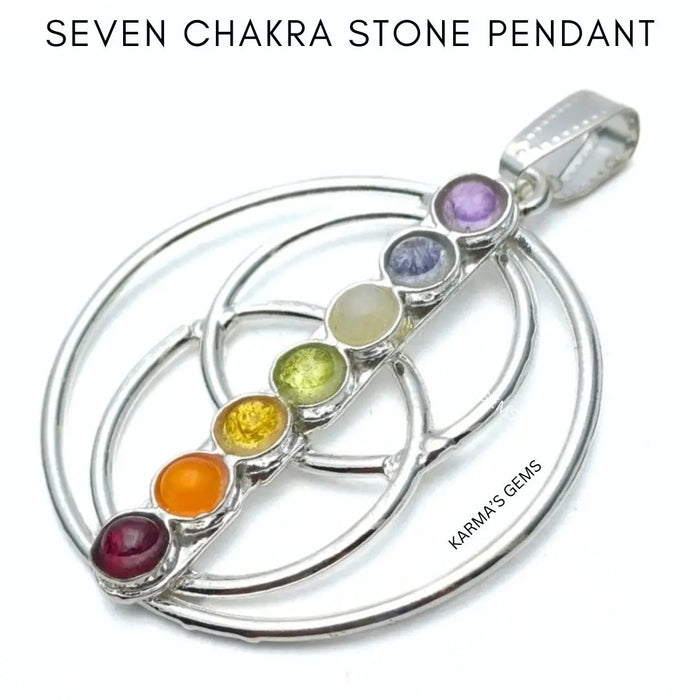 SEVEN CHAKRA STONE PENDANT Karmas Gems