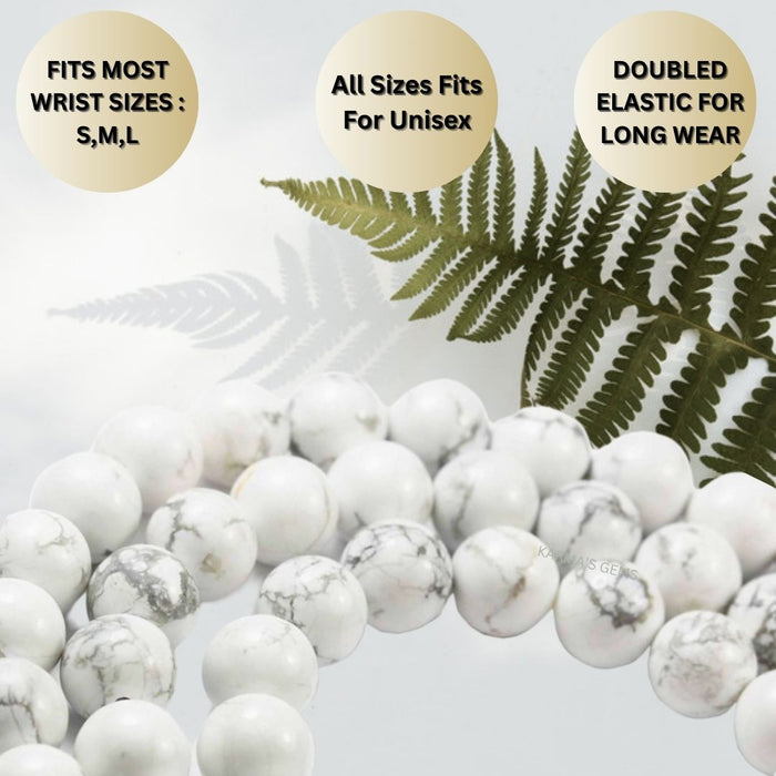 8 MM BEADS HOWLITE BRACELET