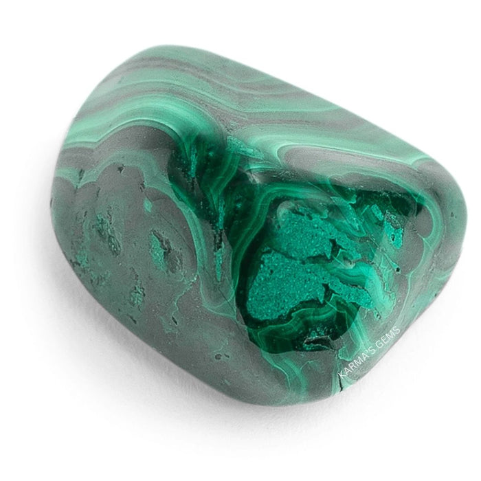 1 PIECE 15 TO 25 MM MALACHITE POLISH TUMBLED STONE
