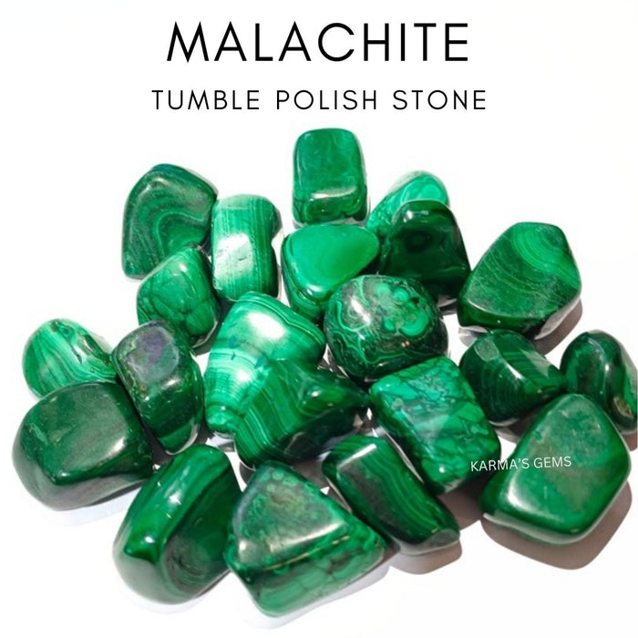 1 PIECE 15 TO 25 MM MALACHITE POLISH TUMBLED STONE