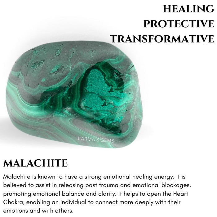 1 PIECE 15 TO 25 MM MALACHITE POLISH TUMBLED STONE