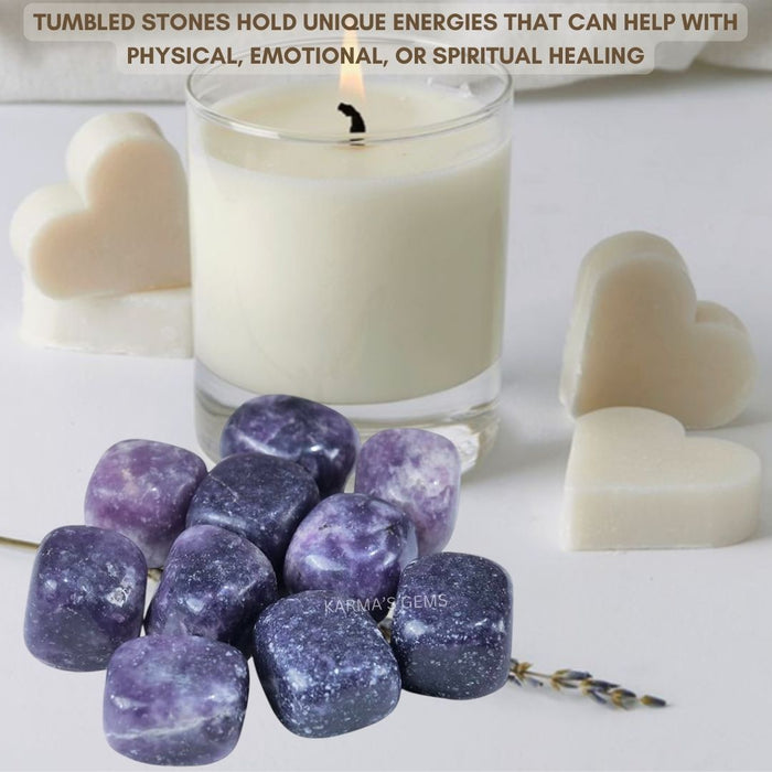 25 TO 35 MM LEPIDOLITE TUMBLED STONE