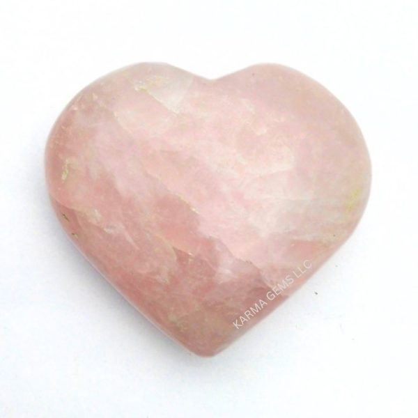 2" ROSE QUARTZ PUFFY HEART