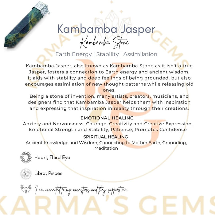 KAMBABA JASPER POINT PENCIL PENDANT