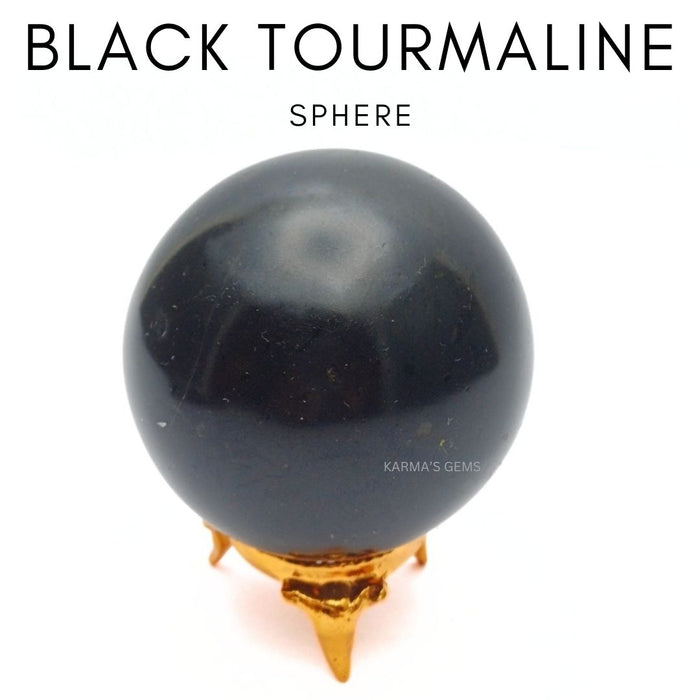 50 TO 55 MM BLACK TOURMALINE SPHERE