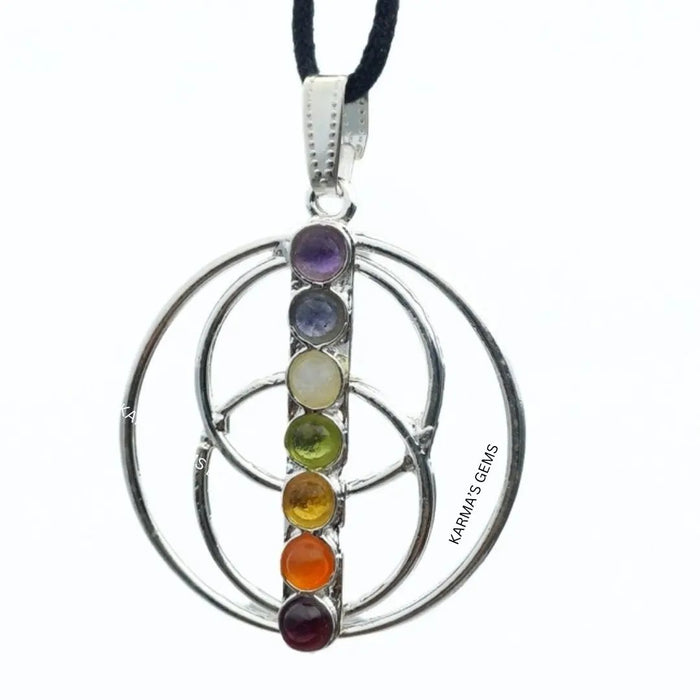SEVEN CHAKRA STONE PENDANT Karmas Gems