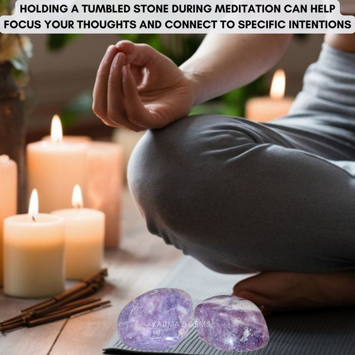 25 TO 35 MM LEPIDOLITE TUMBLED STONE