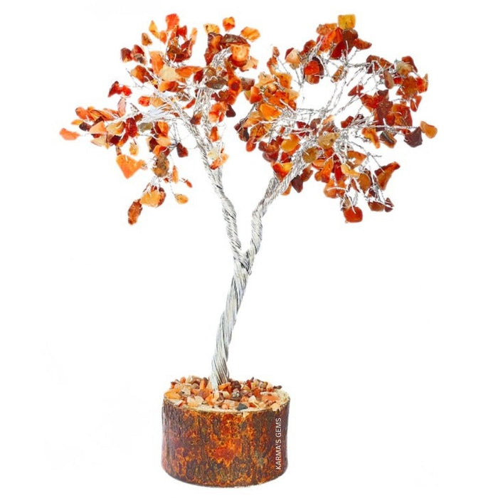 300 BEADS RED CARNELIAN STONE WIRE TREE