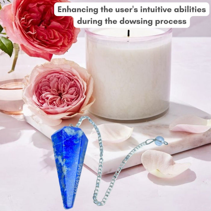 LAPIS LAZULI STONE DOWSING PENDULUM