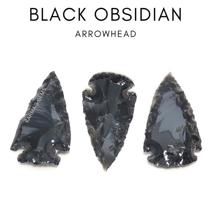 2" TO 2.5" BLACK OBSIDIAN ARROWHEAD