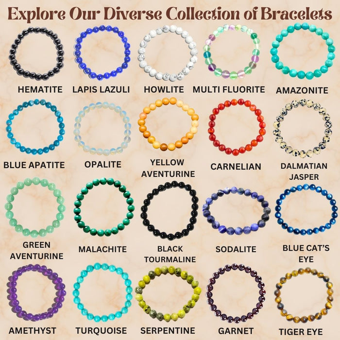 8 MM BEADS HOWLITE BRACELET