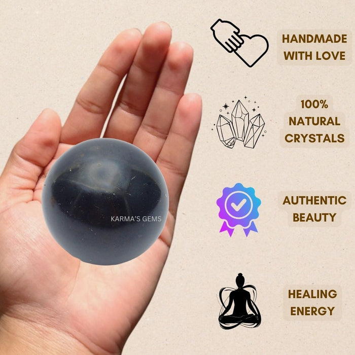 50 TO 55 MM BLACK TOURMALINE SPHERE