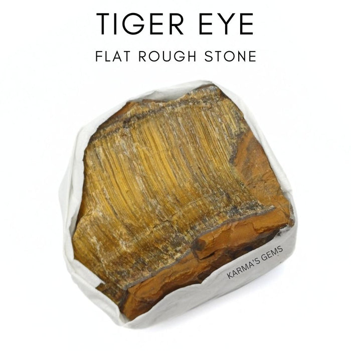 1 PIECE FLAT WRAPPED TIGER EYE  ROUGH STONE