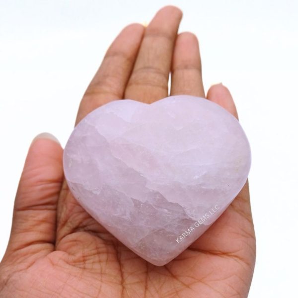 2" ROSE QUARTZ PUFFY HEART
