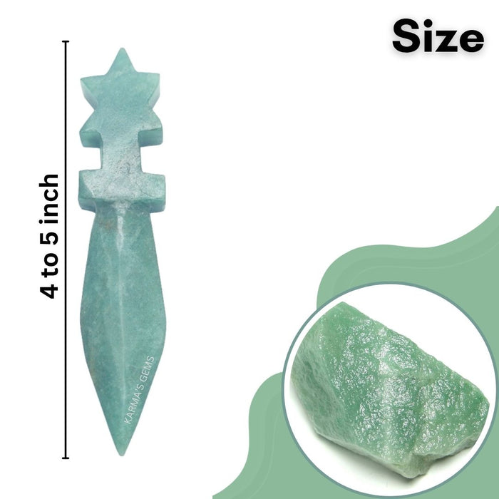GREEN AVENTURINE CRYSTAL KNIFE
