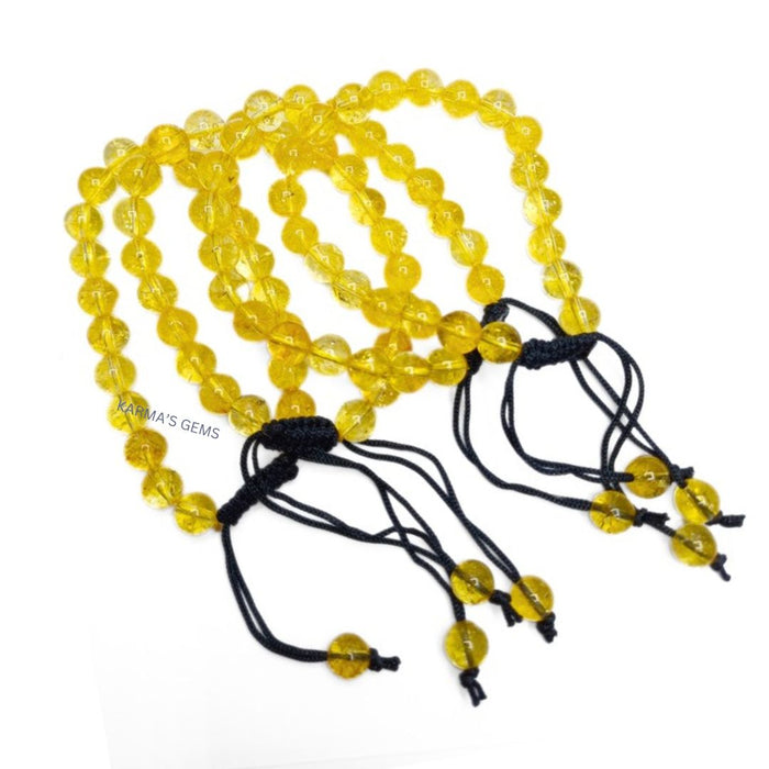 8 MM BEADS CITRINE STRING BRACELET